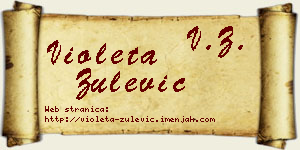 Violeta Zulević vizit kartica